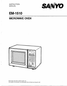 Bruksanvisning Sanyo EM-1510 Mikrovågsugn