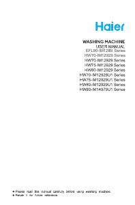 Manual Haier EFL80-IM14IEBEBK Washing Machine