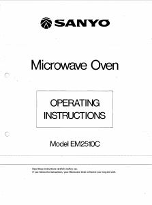 Handleiding Sanyo EM-2510C Magnetron