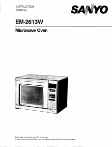 Bruksanvisning Sanyo EM-2613W Mikrovågsugn