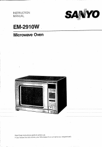 Handleiding Sanyo EM-2910W Magnetron