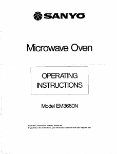 Handleiding Sanyo EM-3660N Magnetron