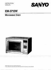 Bruksanvisning Sanyo EM-3712 Mikrovågsugn