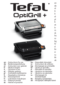 Priročnik Tefal GC718D10 OptiGrill+ Kontaktni žar