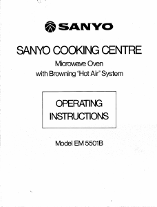 Bruksanvisning Sanyo EM-5501B Mikrovågsugn
