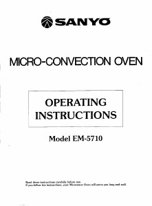 Handleiding Sanyo EM-5710 Magnetron