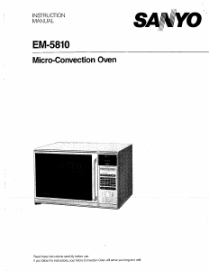 Bruksanvisning Sanyo EM-5810 Mikrovågsugn