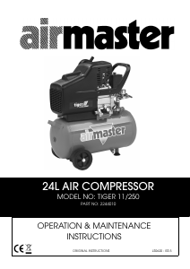 Manual Airmaster Tiger 11/250 Compressor