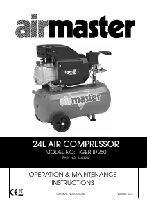 Manual Airmaster Tiger 8/250 Compressor