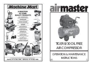 Handleiding Airmaster Tiger 8/30 Compressor
