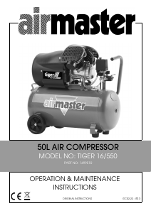 Manual Airmaster Tiger 16/550 Compressor