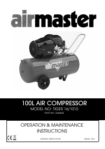 Manual Airmaster Tiger 16/1010 Compressor