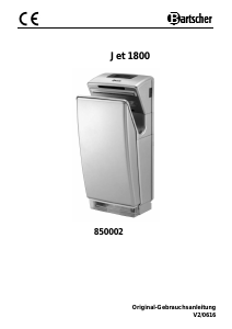 Manual Bartscher Jet 1800 Hand Dryer