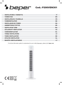 Manual Beper P206VEN301 Fan