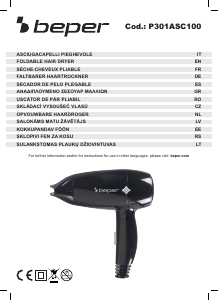 Manual Beper P301ASC100 Hair Dryer