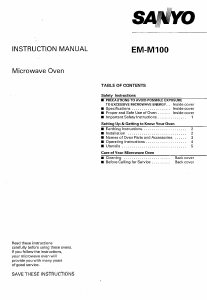 Handleiding Sanyo EM-M100 Magnetron