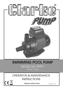 Handleiding Clarke SPP T1 Zwembadpomp