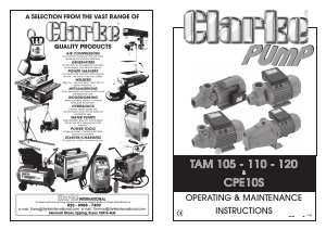 Manual Clarke TAM 105 Water Pump