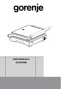 Manual de uso Gorenje GCG2000M Grill de contacto