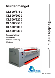 Bedienungsanleitung Alliance CL500/3300 Mangeln