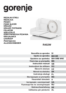 Návod Gorenje R402W Krájač