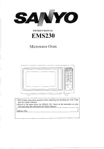 Manual Sanyo EM-S230 Microwave