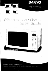 Bruksanvisning Sanyo EM-S665W Mikrovågsugn