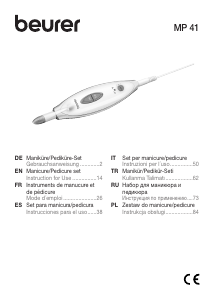 Manuale Beurer MP 41 Set per manicure-pedicure