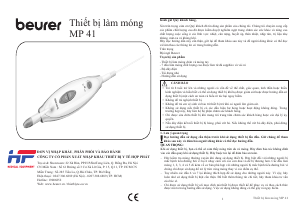 Hướng dẫn sử dụng Beurer MP 41 Bộ làm móng tay-móng chân