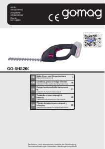 Mode d’emploi Gomag SHS200 Taille-haies