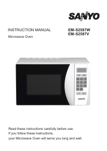Bruksanvisning Sanyo EM-S2587V Mikrovågsugn