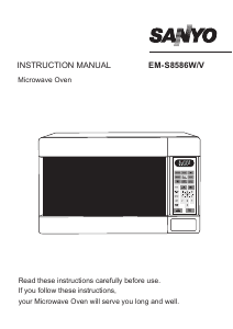 Bruksanvisning Sanyo EM-S8586V Mikrovågsugn