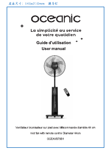 Mode d’emploi Oceanic OCEAVB70B1 Ventilateur