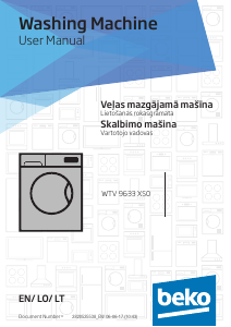 Rokasgrāmata BEKO WTV 9633 XS0 Veļas mašīna