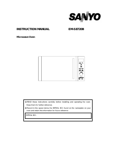 Bruksanvisning Sanyo EM-S8720B Mikrovågsugn