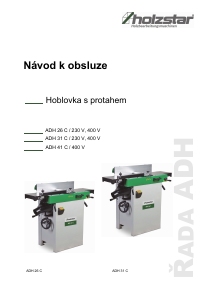 Manuál Holzstar ADH 31 C Hoblík