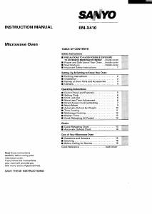 Manual Sanyo EM-X410 Microwave