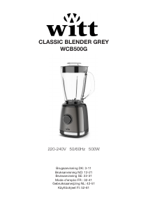 Bruksanvisning Witt WCB500G Classic Blender