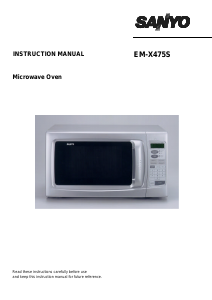 Bruksanvisning Sanyo EM-X475S Mikrovågsugn