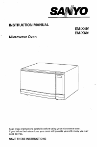 Manual Sanyo EM-X491 Microwave