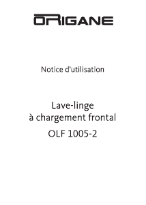 Mode d’emploi Origane OLF 1005-2 Lave-linge