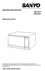 Bruksanvisning Sanyo EM-X671 Mikrovågsugn