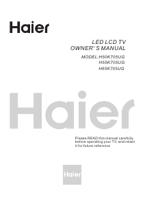 Handleiding Haier H50K705UG LED televisie