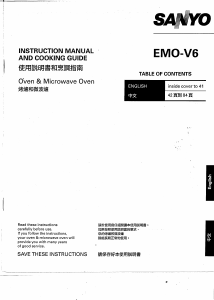 Bruksanvisning Sanyo EMO-V6 Mikrovågsugn