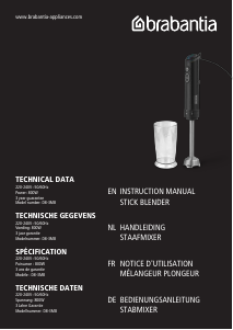 Handleiding Brabantia D8-3MB Staafmixer