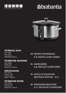 Handleiding Brabantia BBEK1083 Slowcooker