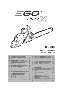 Εγχειρίδιο EGO CSX5000 Αλυσοπρίονο