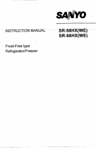 Bruksanvisning Sanyo SR-58HX Kyl-frys