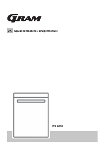 Brugsanvisning Gram DS 4010 Opvaskemaskine
