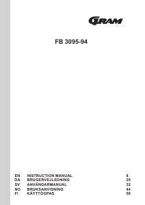 Käyttöohje Gram FB 3095-94 Pakastin